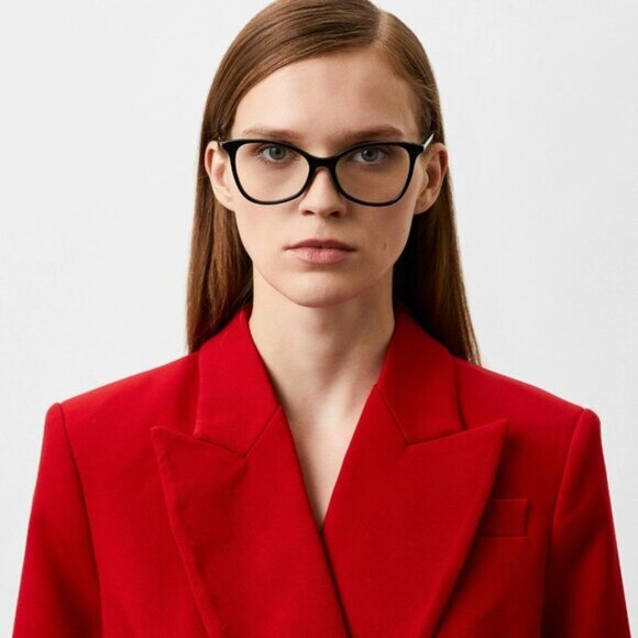 Gucci GG1360O 002 Cat Eye Eyeglasses - Dark Havana 53mm - Picture 3 of 12